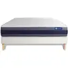 Image de Ensemble 160x200 matelas hybride sommier kit blanc
