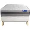 Image de Ensemble 90x200 matelas hybride sommier kit blanc