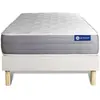 Image de Ensemble 90x190 matelas hybride sommier kit blanc