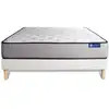 Image de Ensemble 160x200 matelas hybride sommier kit blanc