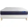 Image de Ensemble 140x200 matelas latex et mémoire de forme sommier kit blanc