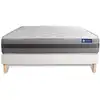 Image de Ensemble 200x200 matelas latex et mémoire de forme sommier kit blanc