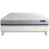 Image de Ensemble 180x200 matelas latex et mémoire de forme sommier kit blanc