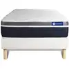 Image de Ensemble 90x190 matelas mémoire de forme sommier kit blanc