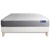 Image de Ensemble 200x200 matelas mémoire de forme sommier kit blanc
