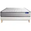 Image de Ensemble 200x200 matelas mémoire de forme sommier kit blanc