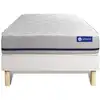 Image de Ensemble 90x200 matelas mémoire de forme sommier kit blanc