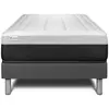 Image de Ensemble 90x190 matelas hybride sommier kit gris