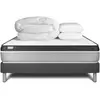Image de Pack sommier kit matelas mémoire de forme 140x200 gris complet