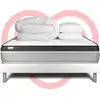 Image de Pack sommier kit matelas mémoire de forme 200x200 blanc complet