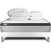 Image de Pack sommier kit matelas mémoire de forme 180x200 blanc complet