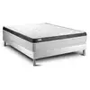 Image de Ensemble 200x200 matelas mémoire de forme sommier kit blanc