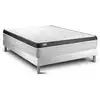 Image de Ensemble 140x200 matelas mémoire de forme sommier kit blanc
