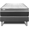 Image de Ensemble 90x200 matelas hybride sommier kit gris