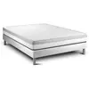 Image de Ensemble 140x190 matelas mousse hd sommier kit blanc