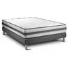 Image de Ensemble 200x200 matelas hybride sommier kit gris