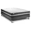 Image de Ensemble 200x200 matelas mémoire de forme sommier kit gris