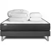 Image de Pack sommier kit matelas mémoire de forme 160x200 gris complet