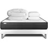 Image de Pack sommier kit matelas mémoire de forme 140x200 blanc complet