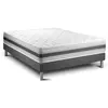 Image de Ensemble 180x200 matelas hybride sommier kit gris