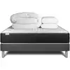 Image de Pack sommier kit matelas mémoire de forme 140x190 gris complet