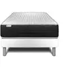 Image de Ensemble 90x200 matelas mémoire de forme sommier kit blanc