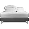 Image de Pack sommier kit matelas mémoire de forme 140x190 gris complet
