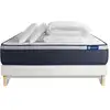 Image de Pack sommier kit matelas latex et mémoire de forme 160x200 blanc