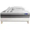 Image de Pack sommier kit matelas latex et mémoire de forme 140x190 blanc