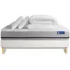 Image de Pack sommier kit matelas latex et mémoire de forme 160x200 blanc