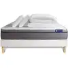 Image de Pack sommier kit matelas mémoire de forme 160x200 blanc complet