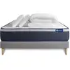 Image de Pack sommier kit matelas latex et mémoire de forme 140x190 gris