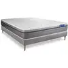 Image de Ensemble 180x200 matelas mémoire de forme sommier kit gris