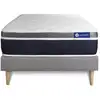 Image de Ensemble 80x200 matelas hybride sommier kit gris