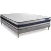 Image de Ensemble 120x190 matelas hybride sommier kit gris