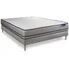Image de Ensemble 120x190 matelas ressorts ensachés sommier kit gris