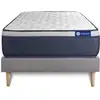 Image de Ensemble 80x200 matelas latex et mémoire de forme sommier kit gris
