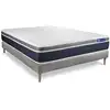 Image de Ensemble 120x200 matelas mémoire de forme sommier kit gris