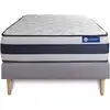 Image de Ensemble 120x200 matelas mémoire de forme sommier kit gris