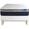 Image de Ensemble 80x190 matelas hybride sommier kit blanc