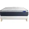 Image de Ensemble 120x200 matelas hybride sommier kit blanc