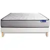 Image de Ensemble 120x190 matelas hybride sommier kit blanc