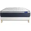 Image de Ensemble 120x190 matelas latex et mémoire de forme sommier kit blanc