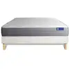 Image de Ensemble 120x200 matelas mémoire de forme sommier kit blanc