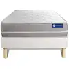 Image de Ensemble 120x190 matelas mémoire de forme sommier kit blanc