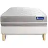 Image de Ensemble 80x190 matelas mémoire de forme sommier kit blanc