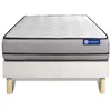 Image de Ensemble 120x200 matelas mémoire de forme sommier kit blanc