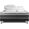 Image de Pack sommier kit matelas hybride 180x200 noir oreiller couette