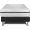 Image de Ensemble 90x190 matelas mémoire de forme sommier kit noir