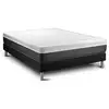 Image de Ensemble 140x190 matelas mémoire de forme sommier kit noir